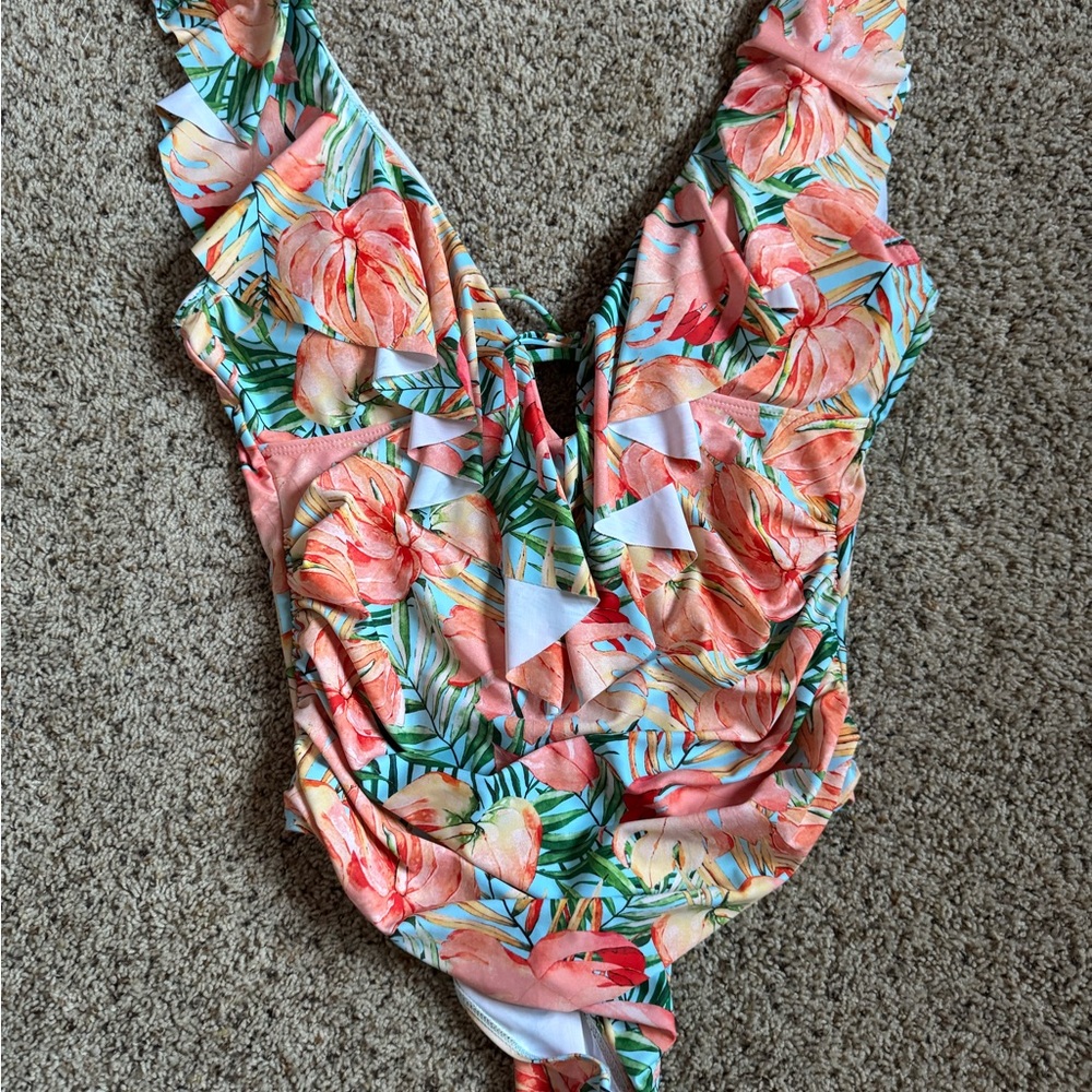 Floral Ruffle One-Piece Swimsuit